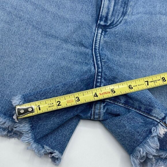 Wrangler Light Wash High Rise A-LineCutoff Donna Shorts Western Cowgirl Size W30 - Picture 8 of 10